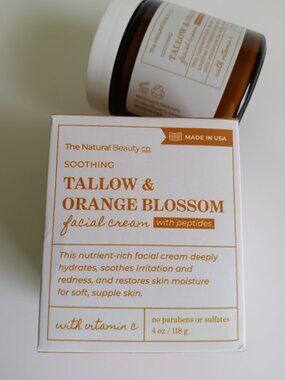 Soothing Tallow & Orange Blossom Facial Cream with Peptides - 118 g.